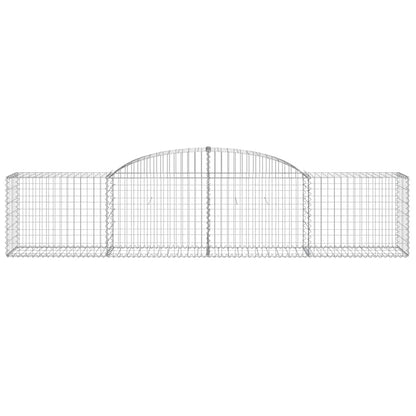 Arched Gabion Baskets 11 pcs 300x50x60/80 cm Galvanised Iron