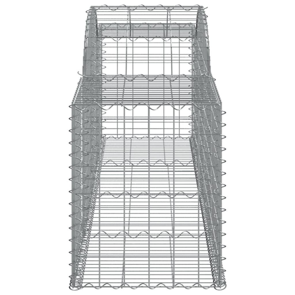 Arched Gabion Baskets 13 pcs 300x50x60/80 cm Galvanised Iron