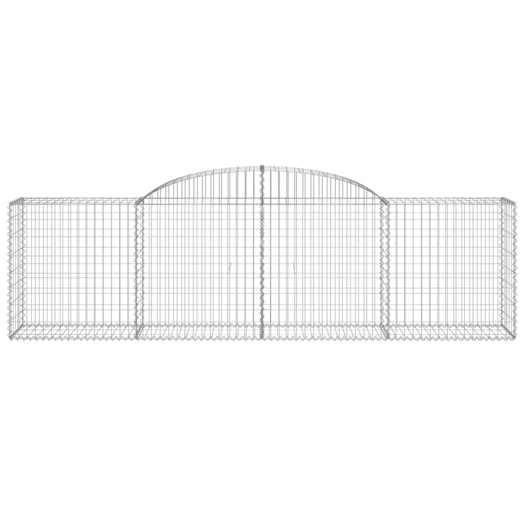 Arched Gabion Baskets 2 pcs 300x50x80/100 cm Galvanised Iron