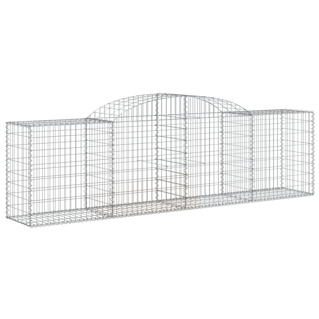 Arched Gabion Baskets 8 pcs 300x50x80/100 cm Galvanised Iron
