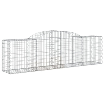 Arched Gabion Baskets 15 pcs 300x50x80/100 cm Galvanised Iron
