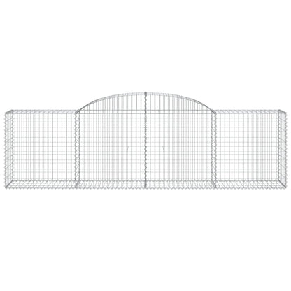 Arched Gabion Baskets 15 pcs 300x50x80/100 cm Galvanised Iron