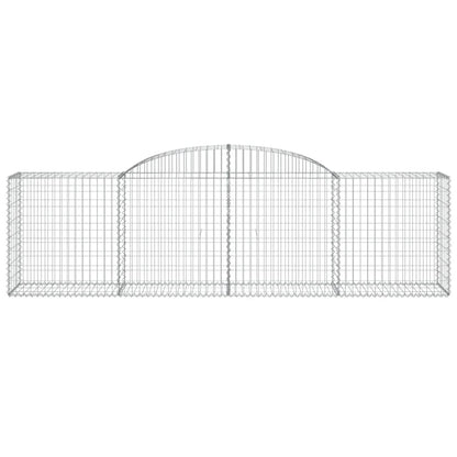 Arched Gabion Baskets 17 pcs 300x50x80/100 cm Galvanised Iron