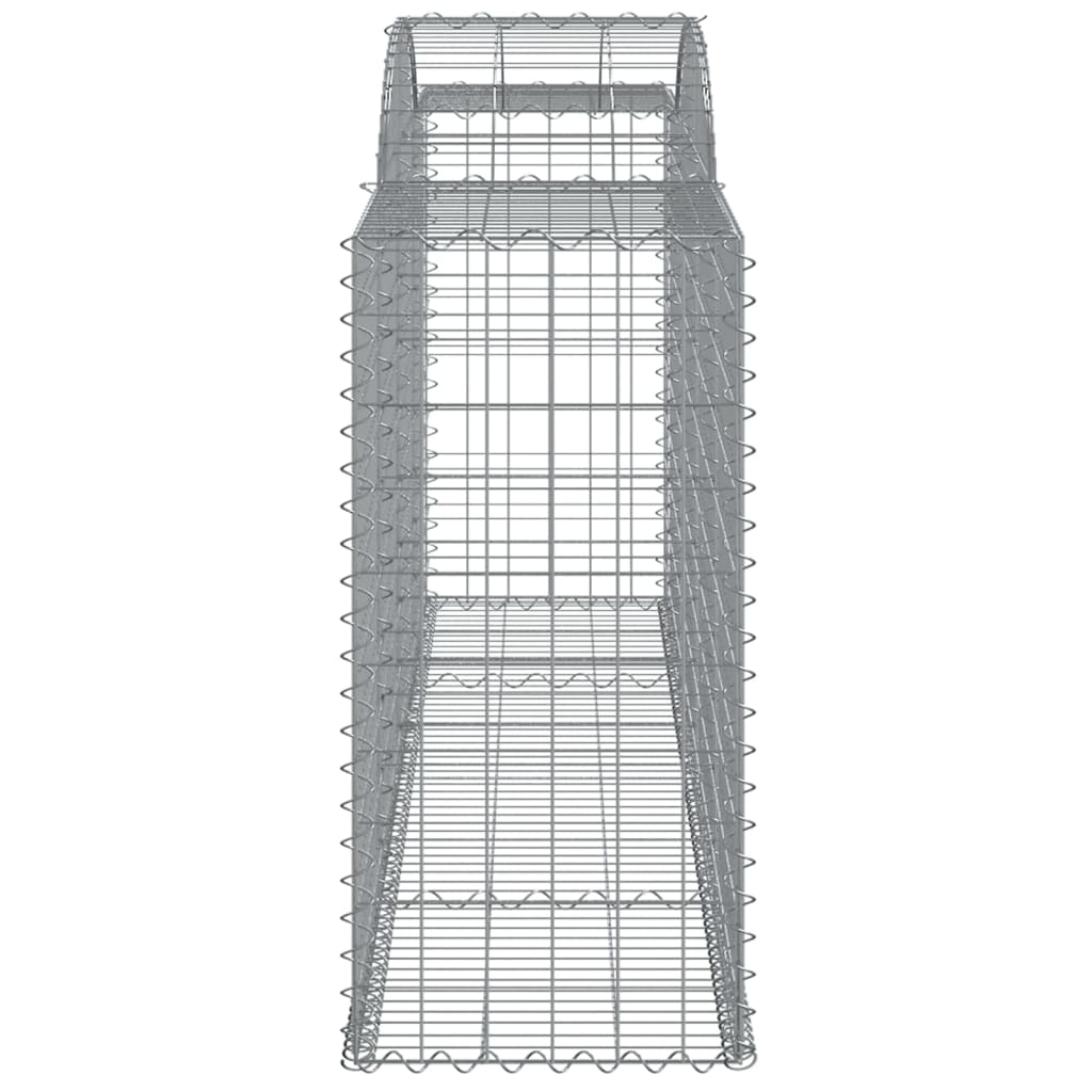 Arched Gabion Baskets 4 pcs 300x50x100/120 cm Galvanised Iron
