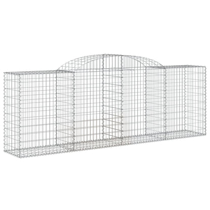 Arched Gabion Baskets 5 pcs 300x50x100/120 cm Galvanised Iron