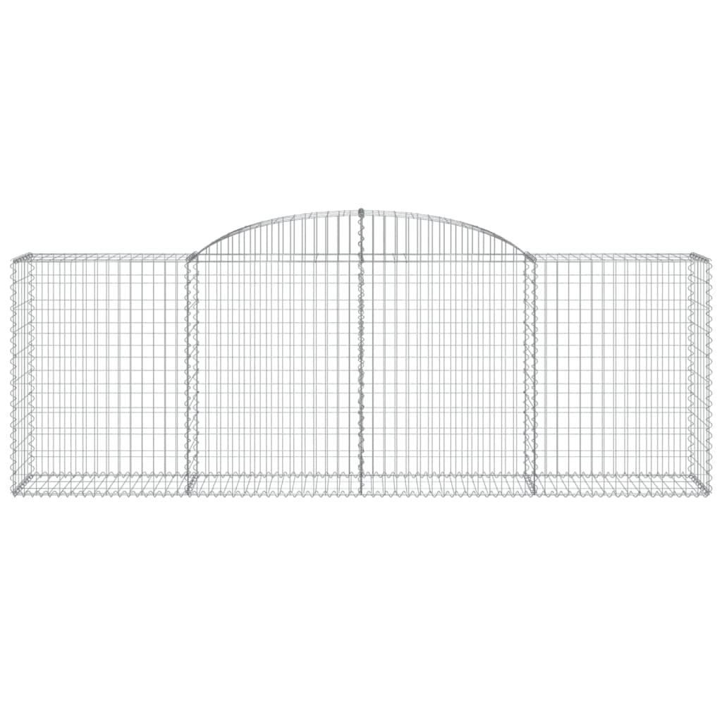 Arched Gabion Baskets 5 pcs 300x50x100/120 cm Galvanised Iron