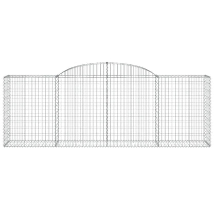 Arched Gabion Baskets 9 pcs 300x50x100/120 cm Galvanised Iron