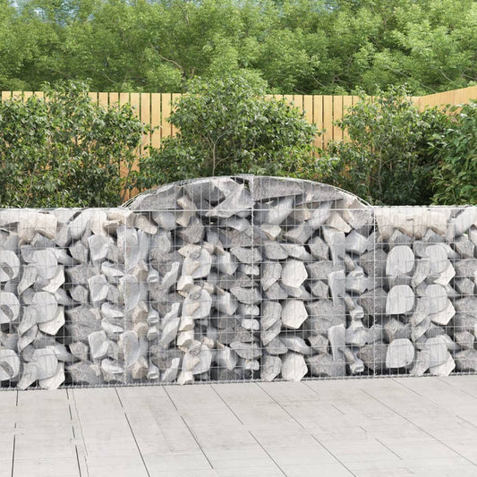 Arched Gabion Baskets 12 pcs 300x50x100/120 cm Galvanised Iron