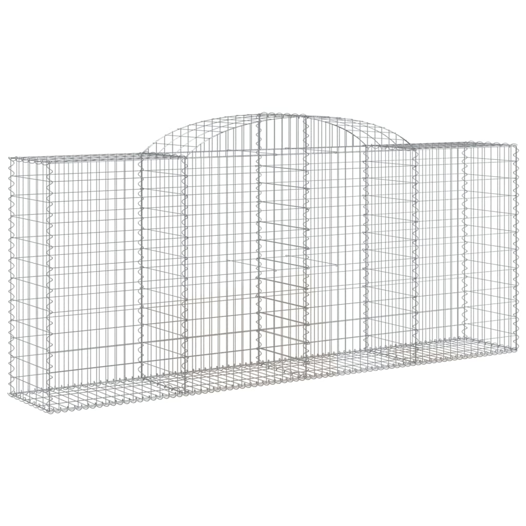 Arched Gabion Baskets 8 pcs 300x50x120/140 cm Galvanised Iron