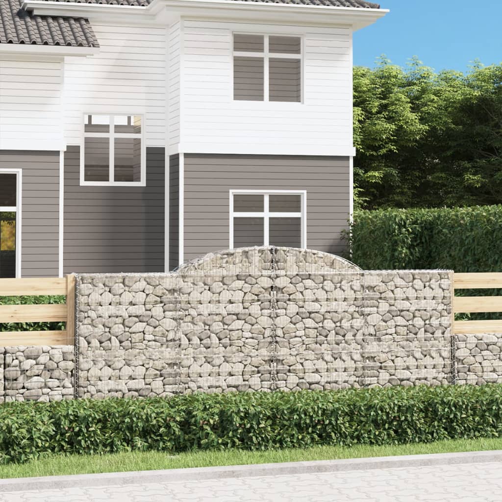 Arched Gabion Baskets 11 pcs 300x50x120/140 cm Galvanised Iron
