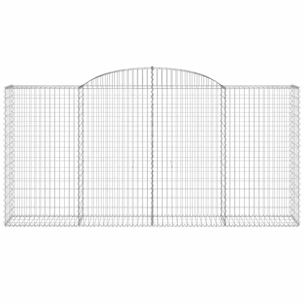 Arched Gabion Baskets 2 pcs 300x50x140/160 cm Galvanised Iron
