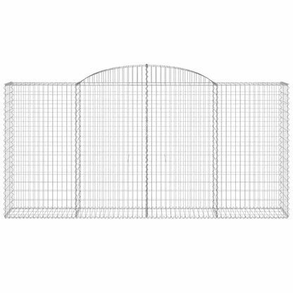 Arched Gabion Baskets 2 pcs 300x50x140/160 cm Galvanised Iron