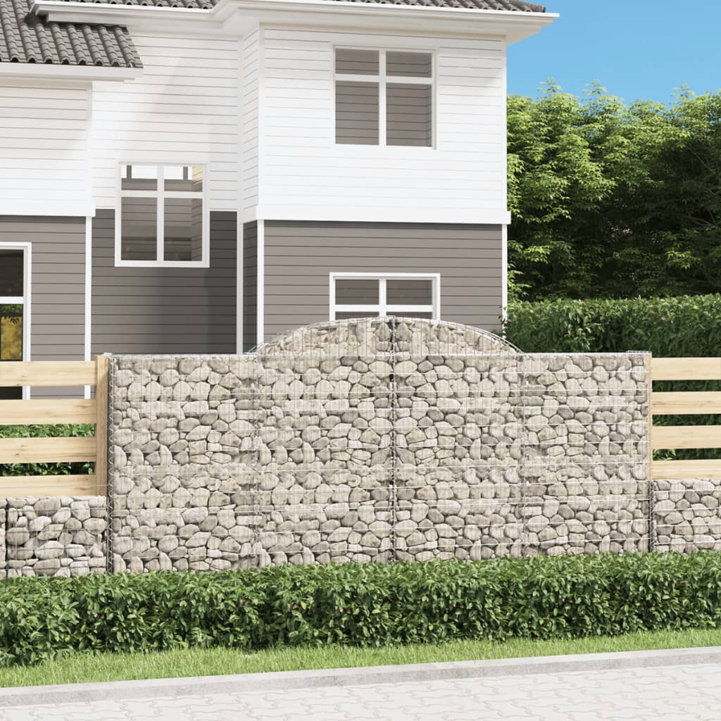 Arched Gabion Baskets 25 pcs 300x50x140/160 cm Galvanised Iron