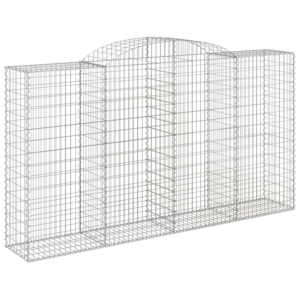 Arched Gabion Baskets 8 pcs 300x50x160/180 cm Galvanised Iron