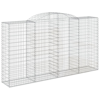 Arched Gabion Baskets 8 pcs 300x50x160/180 cm Galvanised Iron