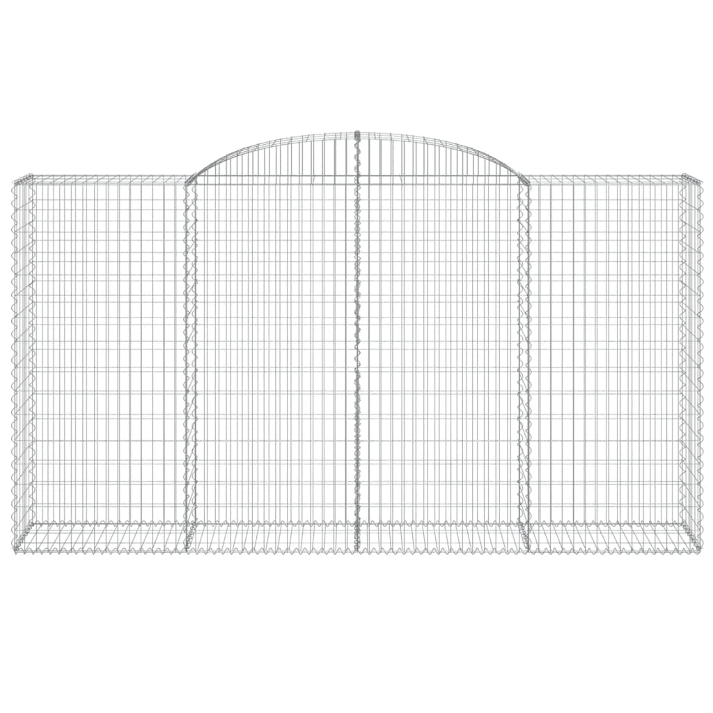 Arched Gabion Baskets 8 pcs 300x50x160/180 cm Galvanised Iron