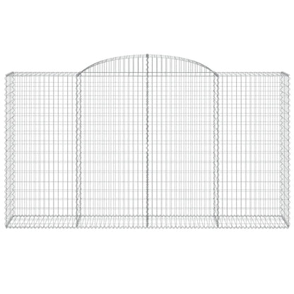 Arched Gabion Baskets 8 pcs 300x50x160/180 cm Galvanised Iron