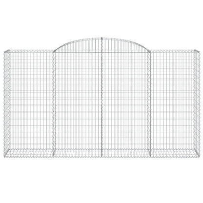 Arched Gabion Baskets 9 pcs 300x50x160/180 cm Galvanised Iron