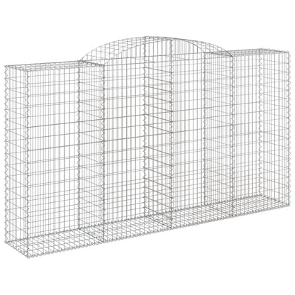 Arched Gabion Baskets 17 pcs 300x50x160/180 cm Galvanised Iron