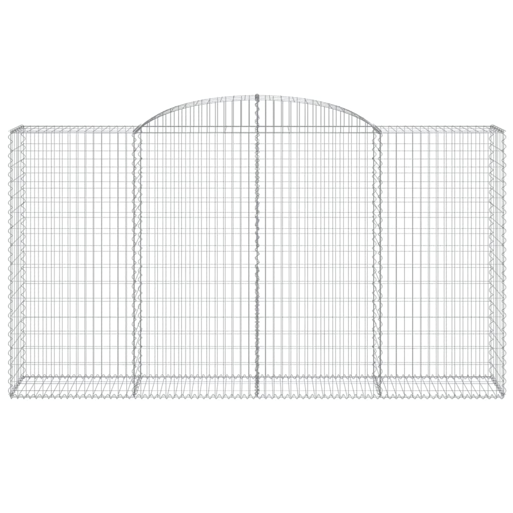 Arched Gabion Baskets 17 pcs 300x50x160/180 cm Galvanised Iron