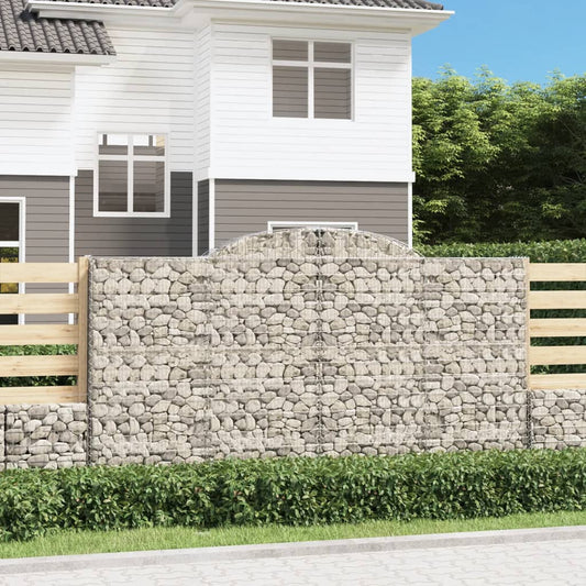 Arched Gabion Baskets 17 pcs 300x50x160/180 cm Galvanised Iron