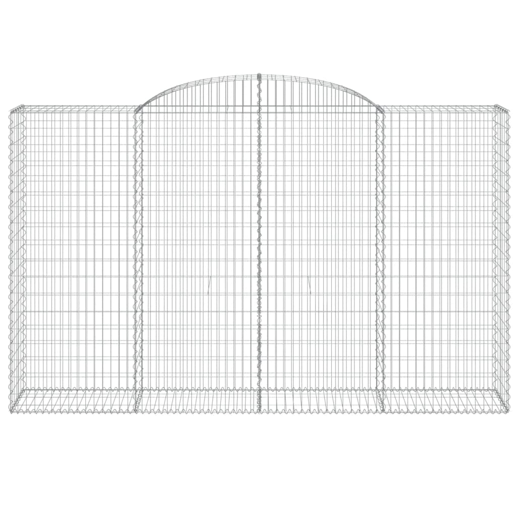 Arched Gabion Baskets 3 pcs 300x50x180/200 cm Galvanised Iron