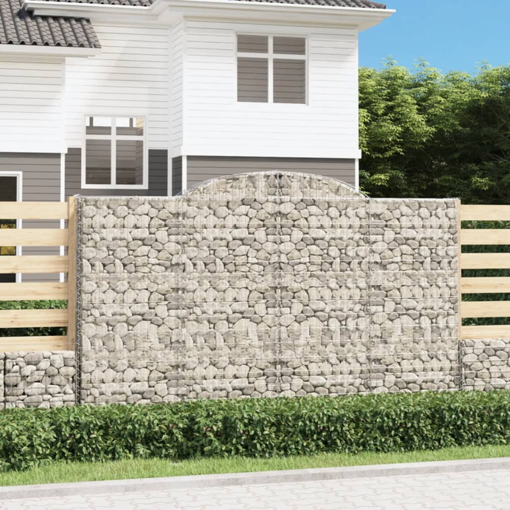 Arched Gabion Baskets 3 pcs 300x50x180/200 cm Galvanised Iron