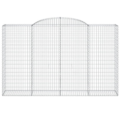 Arched Gabion Baskets 4 pcs 300x50x180/200 cm Galvanised Iron