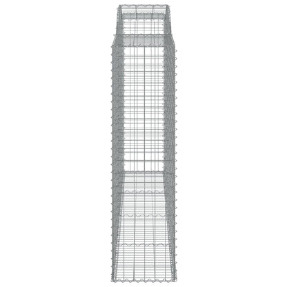 Arched Gabion Baskets 4 pcs 300x50x180/200 cm Galvanised Iron