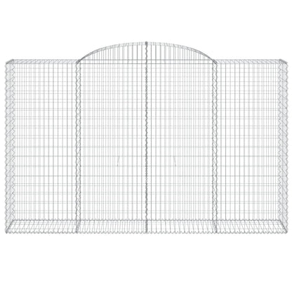 Arched Gabion Baskets 8 pcs 300x50x180/200 cm Galvanised Iron