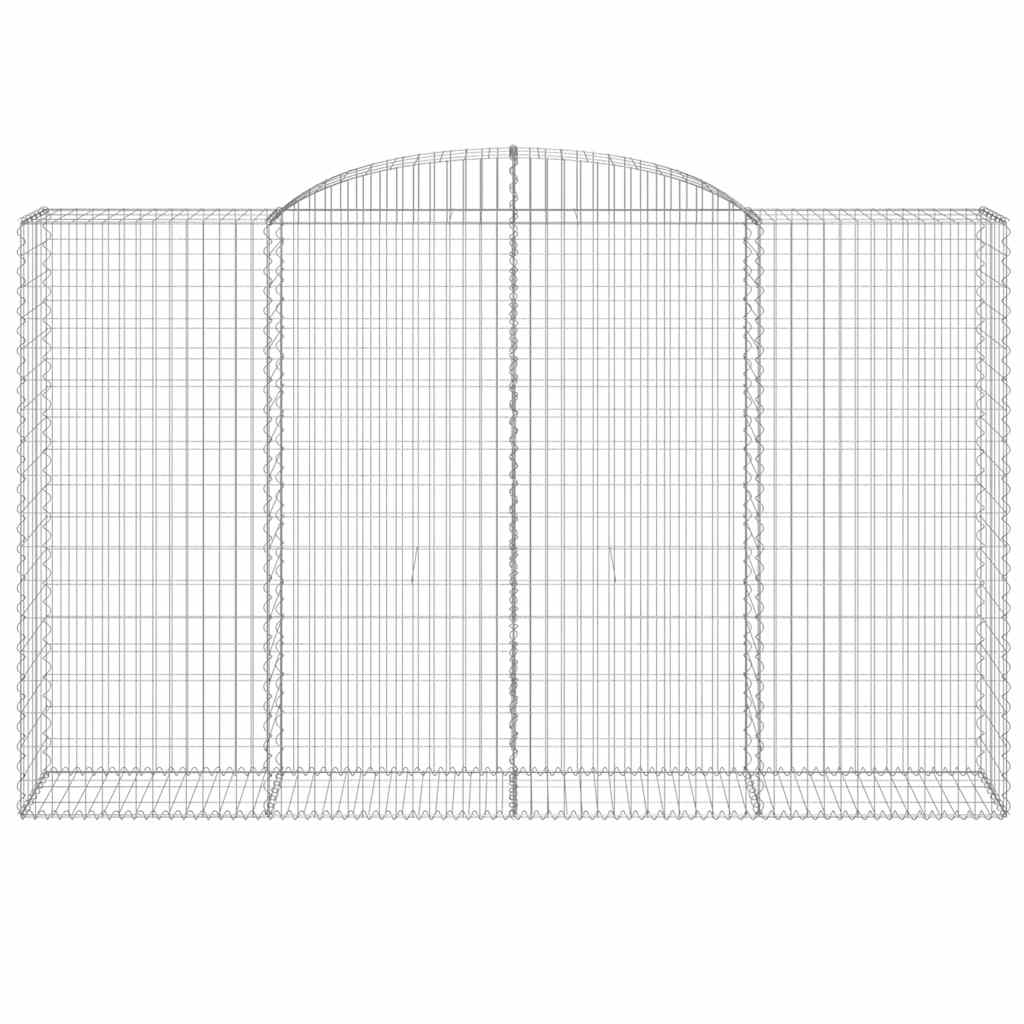 Arched Gabion Baskets 11 pcs 300x50x180/200 cm Galvanised Iron