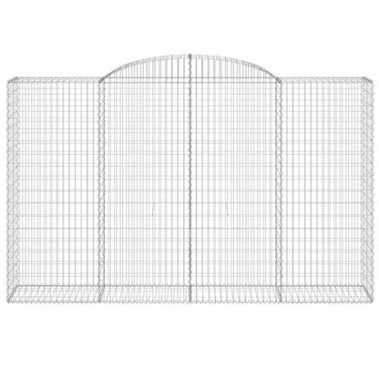 Arched Gabion Baskets 11 pcs 300x50x180/200 cm Galvanised Iron