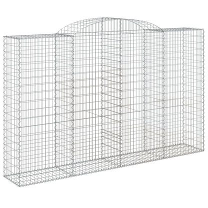 Arched Gabion Baskets 12 pcs 300x50x180/200 cm Galvanised Iron