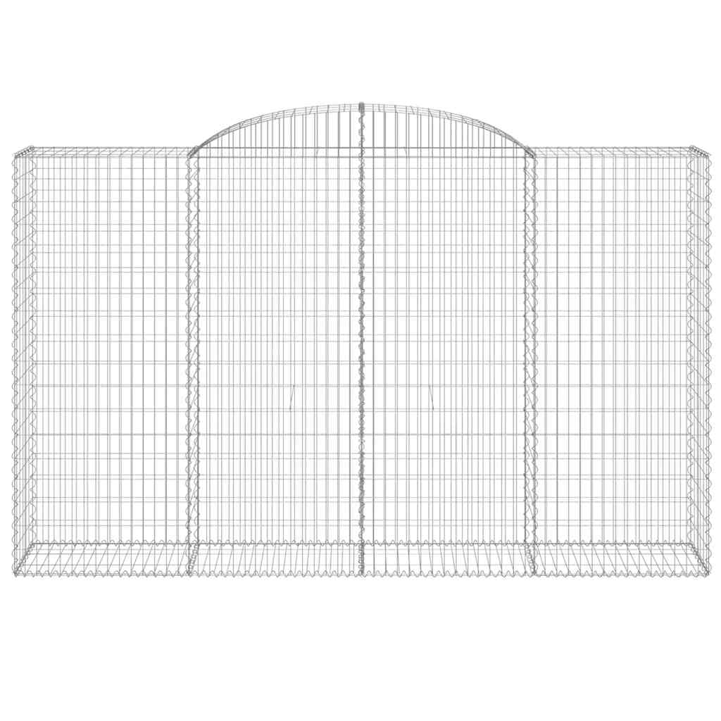 Arched Gabion Baskets 15 pcs 300x50x180/200 cm Galvanised Iron