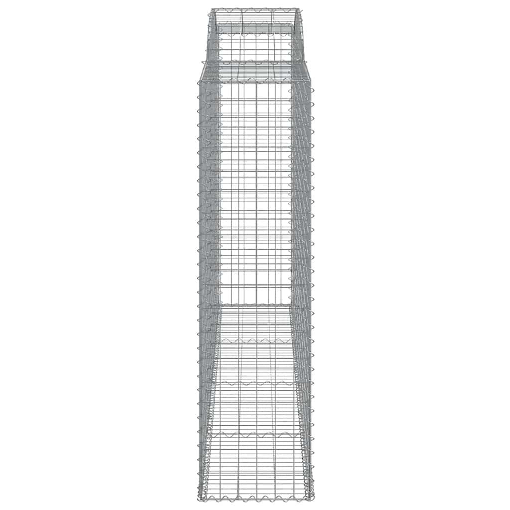 Arched Gabion Baskets 15 pcs 300x50x180/200 cm Galvanised Iron