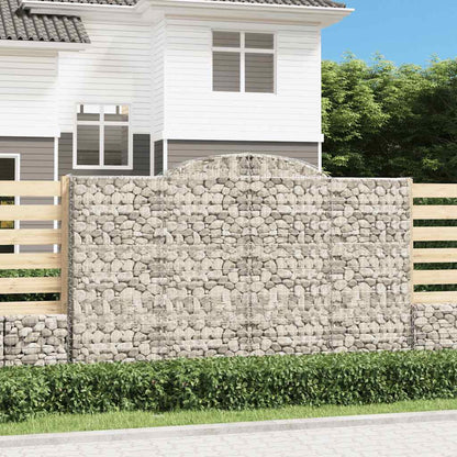Arched Gabion Baskets 15 pcs 300x50x180/200 cm Galvanised Iron