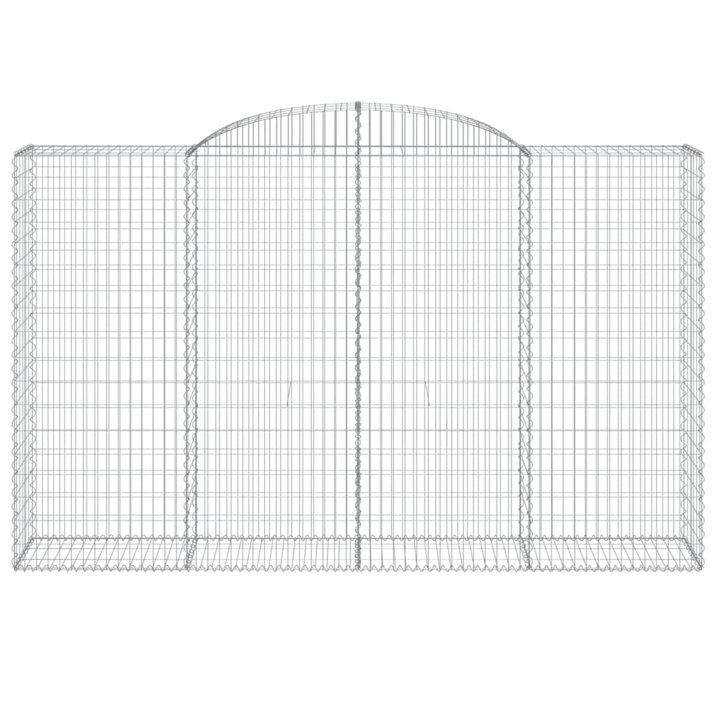 Arched Gabion Baskets 17 pcs 300x50x180/200 cm Galvanised Iron