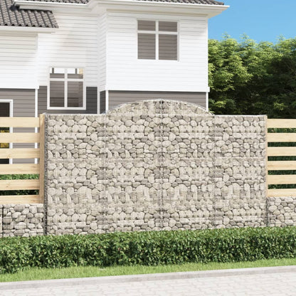 Arched Gabion Baskets 17 pcs 300x50x180/200 cm Galvanised Iron