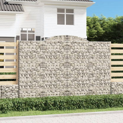 Arched Gabion Baskets 7 pcs 300x50x200/220 cm Galvanised Iron