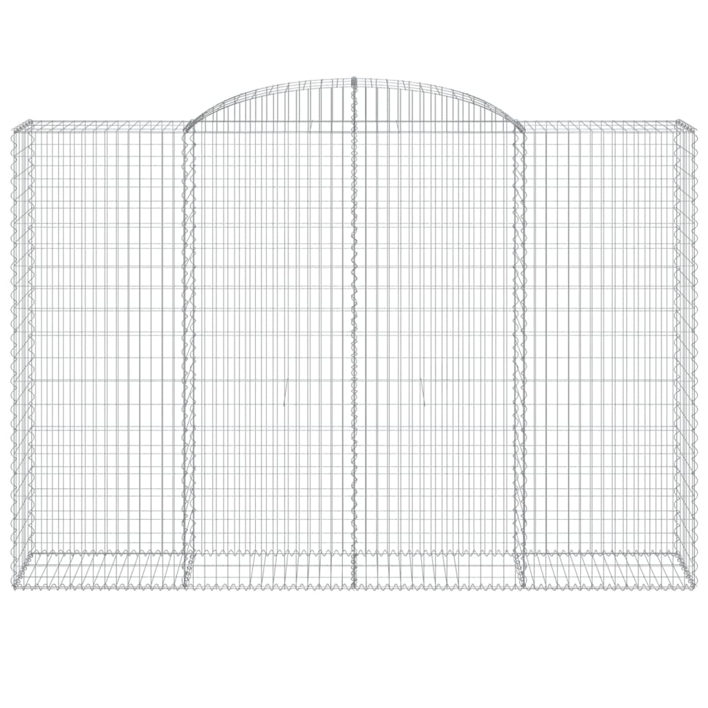 Arched Gabion Baskets 8 pcs 300x50x200/220 cm Galvanised Iron