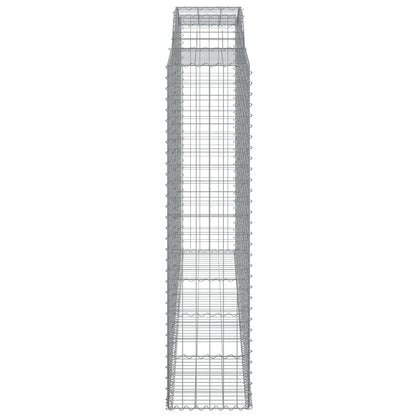 Arched Gabion Baskets 8 pcs 300x50x200/220 cm Galvanised Iron