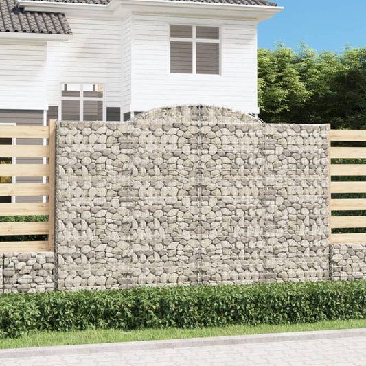 Arched Gabion Baskets 9 pcs 300x50x200/220 cm Galvanised Iron