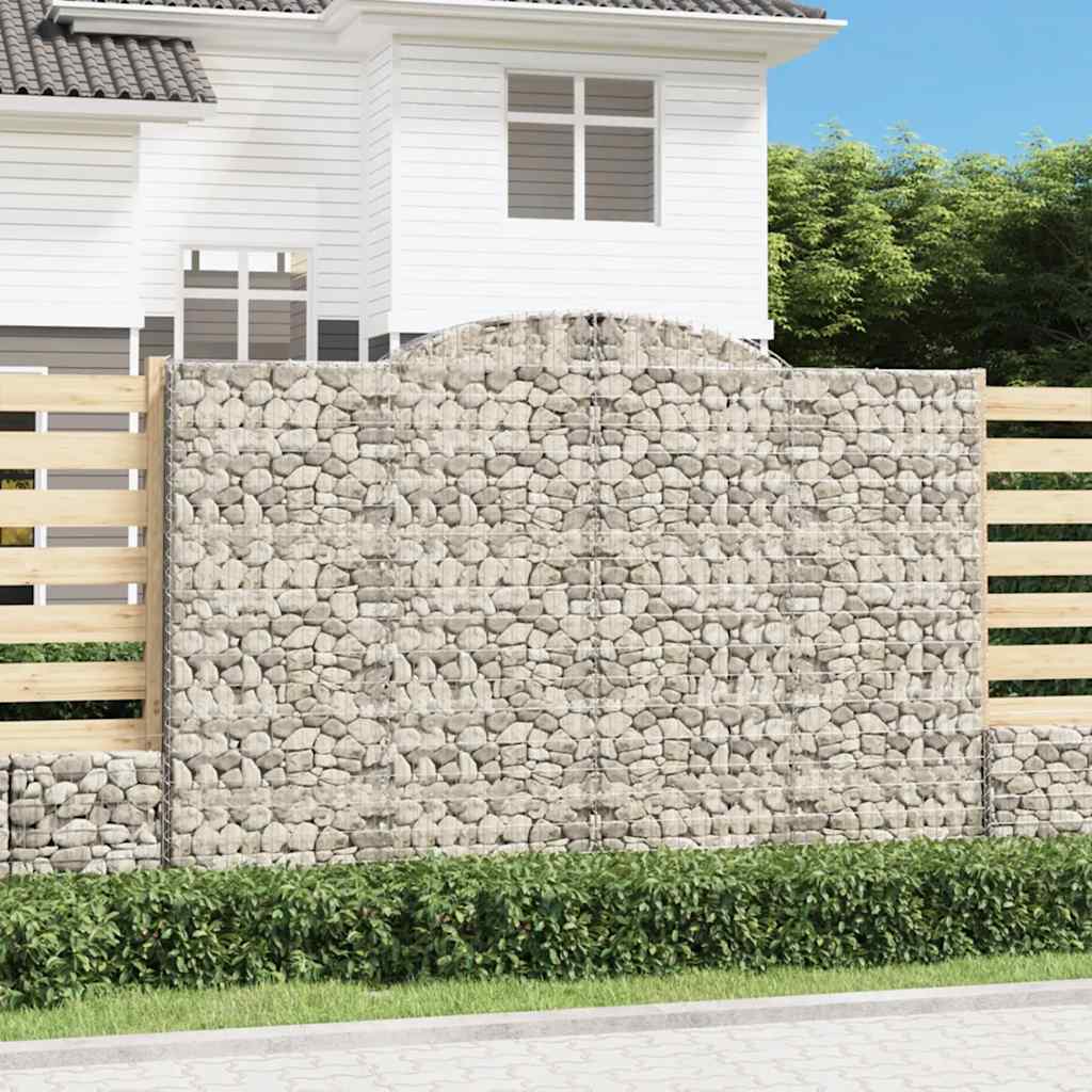 Arched Gabion Baskets 12 pcs 300x50x200/220 cm Galvanised Iron
