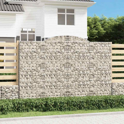 Arched Gabion Baskets 12 pcs 300x50x200/220 cm Galvanised Iron