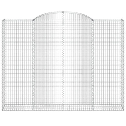 Arched Gabion Baskets 3 pcs 300x50x220/240 cm Galvanised Iron