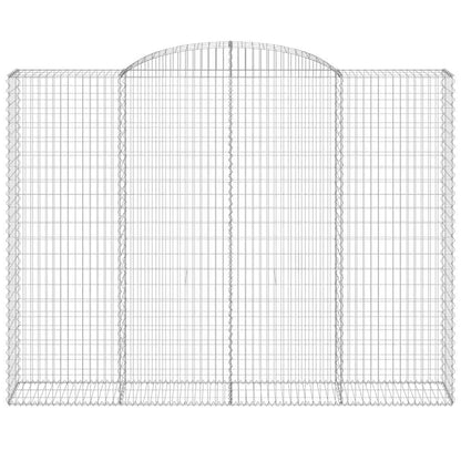 Arched Gabion Baskets 4 pcs 300x50x220/240 cm Galvanised Iron