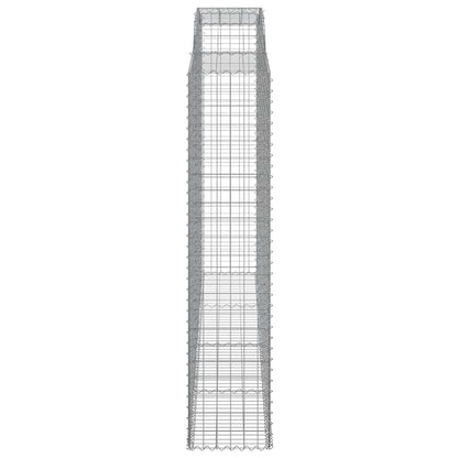 Arched Gabion Baskets 4 pcs 300x50x220/240 cm Galvanised Iron