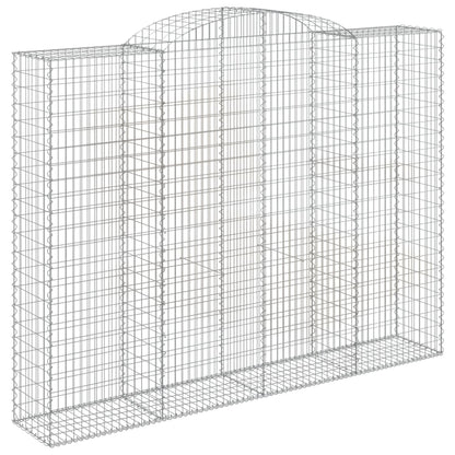 Arched Gabion Baskets 7 pcs 300x50x220/240 cm Galvanised Iron