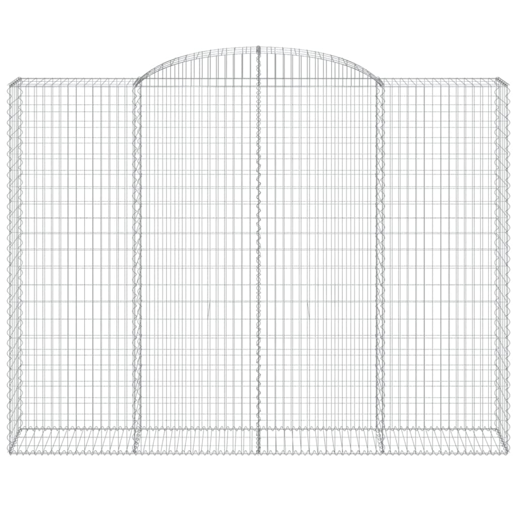 Arched Gabion Baskets 15 pcs 300x50x220/240 cm Galvanised Iron