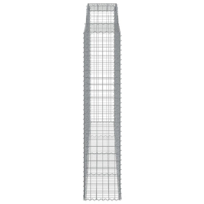 Arched Gabion Baskets 15 pcs 300x50x220/240 cm Galvanised Iron